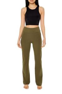Forever 21 Olivine Mid-Rise Flare Leggings Large