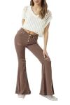 Forever 21 Brown Distressed Flare Jeans 28