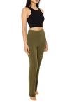Forever 21 Olivine Mid-Rise Flare Leggings Large