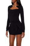 Forever 21 Women's Black Cutout Gem Sweater
