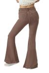 Forever 21 Brown Distressed Flare Jeans 28