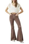 Forever 21 Brown Distressed Flare Jeans 28