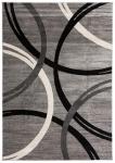 Wavy Circles Area Rug - Fade-Resistant Gray 5'3" x 7'3