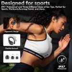 Wireless Bluetooth Earbuds with 80H Playtime - Black