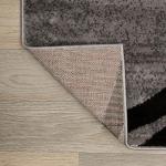 Wavy Circles Area Rug - Fade-Resistant Gray 5'3" x 7'3