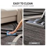 Wavy Circles Area Rug - Fade-Resistant Gray 5'3" x 7'3