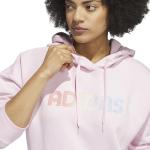adidas Women's Pink Graphic Hoodie, Medium