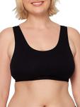 Fruit of the Loom Women's Sports Bra, Black/Grey