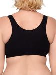 Fruit of the Loom Women's Sports Bra, Black/Grey