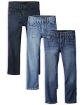 Boys Straight Leg Jeans 3-Pack in Carbon & Blue