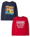 Boys' Assorted Long Sleeve Graphic T-Shirts 2-Pack