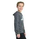 adidas Boys Long Sleeve Hooded Tee, Caviar