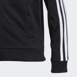 Adidas Boys' Black Zip Front Tricot Jacket
