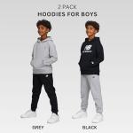New Balance Boys Hoodie 2-Pack – Comfy Fleece Pullovers