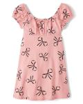 Girls' Short Sleeve Casual Dress - Pink Kiss