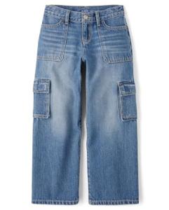 Girls' Baggy Jeans - Orchard Wash Cargo, Size 6