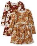 Children's Place Long Sleeve Skater Dress 2-Pack