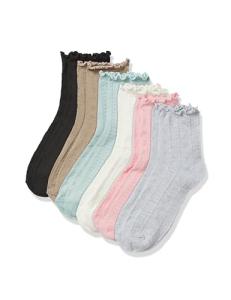 Girls' Midi Socks Variety Pack, Multicolor 6-Pack