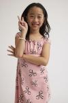 Girls' Short Sleeve Casual Dress - Pink Kiss