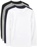 Boys' Long Sleeve Basic Layering T-Shirt 4-Pack