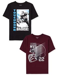 Boys' Graphic T-Shirt 2-Pack - Touchdown/MVP
