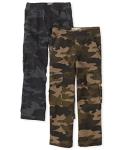 Boys' Cargo Pants 2-Pack in Night Camo