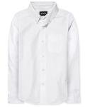 Boys' White Long Sleeve Oxford Shirt - Small