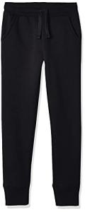 Amazon Essentials Girls' Black Sweatpants, Small