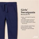 Amazon Essentials Girls' Black Sweatpants, Small
