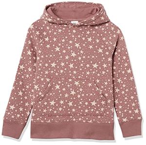 Girls' Pullover Hoodie with Mauve Stars