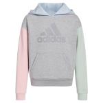 Adidas Girls' Fleece Hooded Pullover, Grey