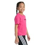adidas Girls Shock Pink Short Sleeve Tee