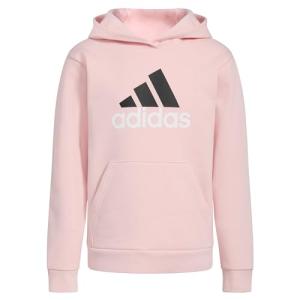 Adidas Girls' Fleece Hooded Pullover, Sandy Pink