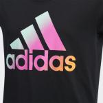 adidas Girls' Black Short Sleeve Scoop Neck Tee