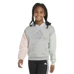 Adidas Girls' Fleece Hooded Pullover, Grey