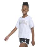 adidas Girls' Drop Shoulder Graphic Tee, White
