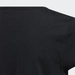 adidas Girls' Black Short Sleeve Scoop Neck Tee