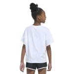 adidas Girls' Drop Shoulder Graphic Tee, White