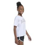 adidas Girls' Drop Shoulder Graphic Tee, White