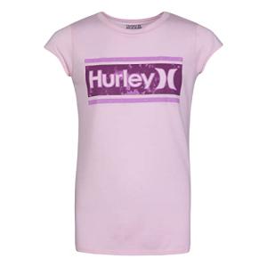Hurley Girls' Arctic Pink Graphic T-Shirt, Medium