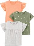 Carter's Girls' Short-Sleeve T-Shirt Multipack, 5 US