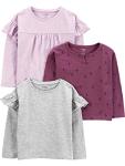 Carter's Girl's Long-Sleeve Tops Multipack, Ruffle