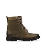 Clarks Boy's Khaki Leather Ankle Derby Boots