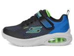SKECHERS Kids Microspec Max Sneaker, Black/Blue/Lime