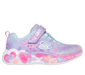 SKECHERS Girls Heart Lights Sneakers, Lavender