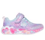 SKECHERS Girls Heart Lights Sneakers, Lavender