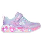 SKECHERS Girls Heart Lights Sneakers, Lavender