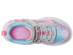 SKECHERS Girls Heart Lights Sneakers, Silver/Multi