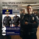 Adjustable Shirt Stays with Non-Slip Clips