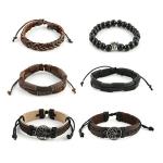 HZMAN Leather Tree of Life Bracelets Set